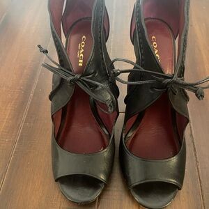 Coach Women's Black Leather Heels
